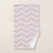 HorizonZigZag Blush Pink Lavender Badhandtuch Set (Handtuch)