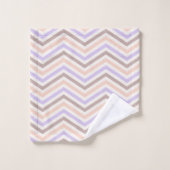 HorizonZigZag Blush Pink Lavender Badhandtuch Set (Waschlappen)