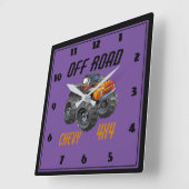 Horloge camion monstre pour chambre d'enfant quadratische wanduhr (Winkel)