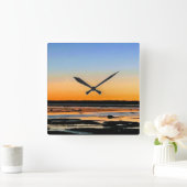 horloge carré croissant de lune quadratische wanduhr (Zuhause)