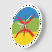 Horloge drapeau Amazigh Große Wanduhr (Winkel)