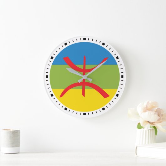 Horloge drapeau Amazigh Große Wanduhr (Zuhause)