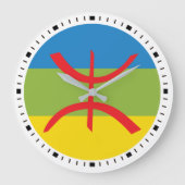 Horloge drapeau Amazigh Große Wanduhr (Vorderseite)