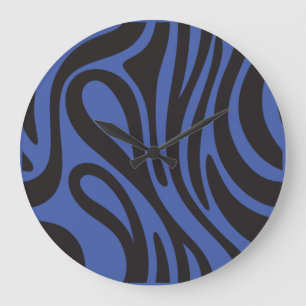 Horloge Effet Zèbre Africain.Nature et minimaliste Große Wanduhr