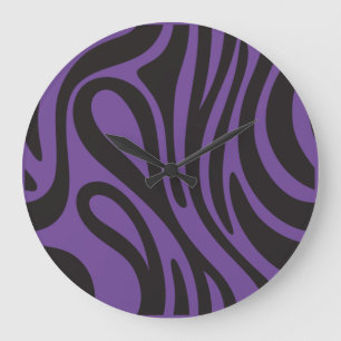 Horloge Effet Zèbre Africain.Nature et minimaliste Große Wanduhr
