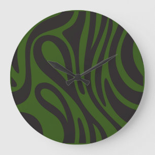 Horloge Effet Zèbre Africain.Nature et minimaliste Große Wanduhr