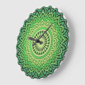 Horloge en Acrylique Circular Mandala Pattern Große Wanduhr (Winkel)