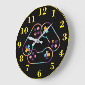Horloge Gamer Große Wanduhr (Winkel)