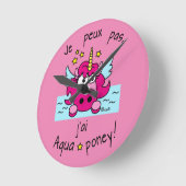Horloge "Licorne, Aquaponey" Runde Wanduhr (Winkel)