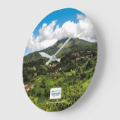 Horloge Montagne Pelée de Martinique Große Wanduhr (Winkel)