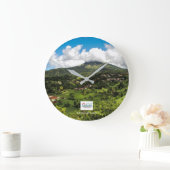 Horloge Montagne Pelée de Martinique Große Wanduhr (Zuhause)