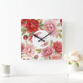 Horloge murale florale Petit mot doux Quadratische Wanduhr (Zuhause)