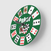Horloge POKER Klicken für Diagramm Runde Wanduhr (Winkel)