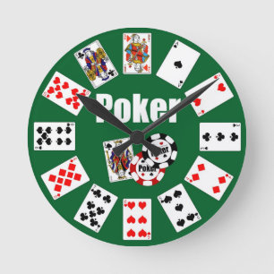 Horloge POKER Klicken für Diagramm Runde Wanduhr