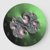 Horloge Ronde Fractal3 Große Wanduhr (Vorderseite)