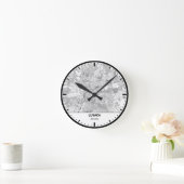 Horloge Ronde Lusaka Clock City Line Art Runde Wanduhr (Zuhause)