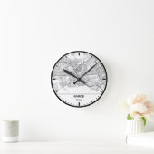 Horloge Ronde Nairobi Clock City Line Art Runde Wanduhr (Zuhause)