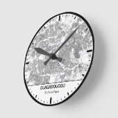 Horloge Ronde Ouagadougou Clock City Line Art Runde Wanduhr (Winkel)