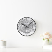 Horloge Ronde Ouagadougou Clock City Line Art Runde Wanduhr (Zuhause)