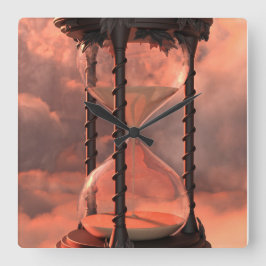 Horloge sablier du temps quadratische wanduhr