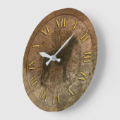 Horloge scottish deerhound große wanduhr (Winkel)