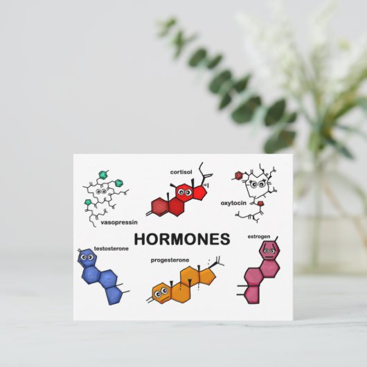 Hormone Postkarte (Stehend Vorderseite)