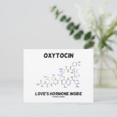 Hormoninside der Oxytocin-Liebe (Chemie) Postkarte (Stehend Vorderseite)