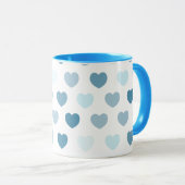 Hörmuster in Blau, Tasse (VorderseiteRechts)