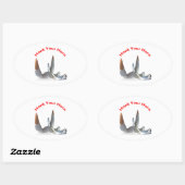 Horn-Aufkleber aufzeichnen Ovaler Aufkleber (Blatt)