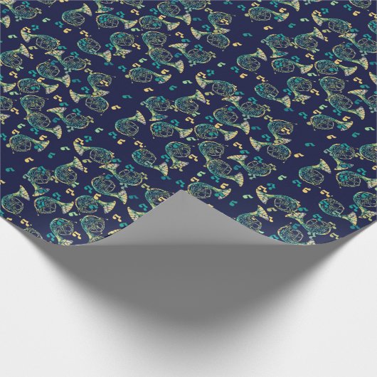 Horn-Band-Klasse Geschenkpapier (Ecke)