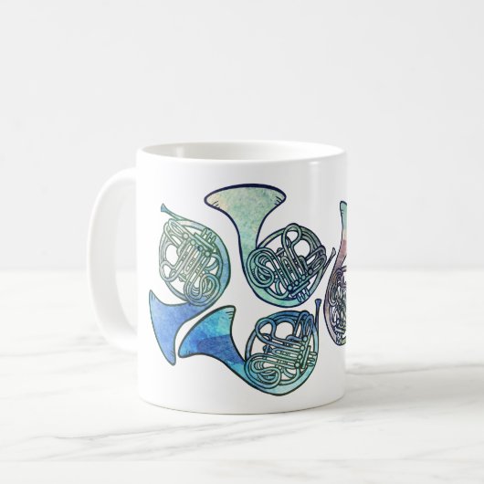 Horn-Band-Klasse Kaffeetasse (Vorderseite Links)
