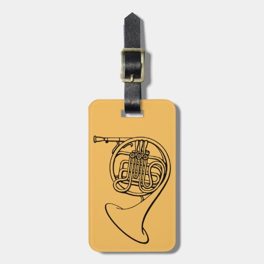Horn-Blasmusik Gepäckanhänger (Vorderseite vertikal)