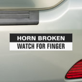 "Horn Broken" lustiger Autoaufkleber (Auf Auto)
