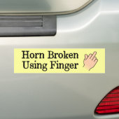 Horn Broken Using Finger Funny Autoaufkleber (Auf Auto)