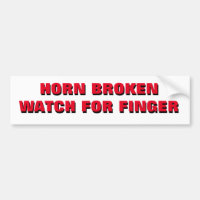 Horn Broken Watch für Finger Autoaufkleber