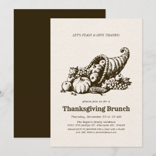 Horn des Überflusses   Thanksgiving-Brunch Einladung