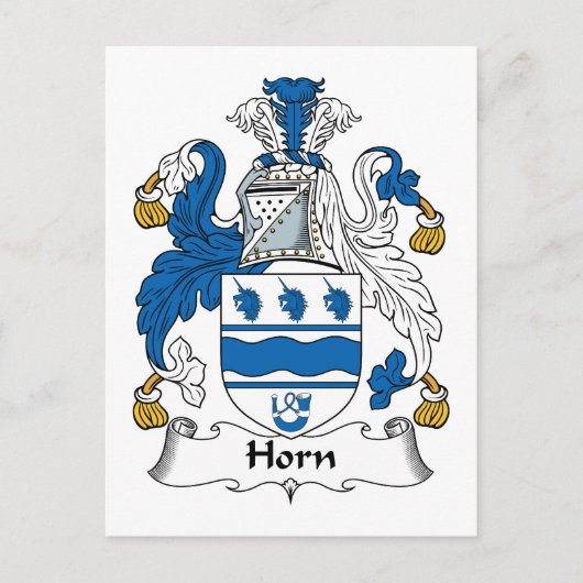 Horn-Familienwappen Postkarte (Vorderseite)