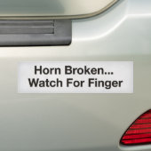 Horn gebrochen ... Watch for Finger Autoaufkleber (Auf Auto)