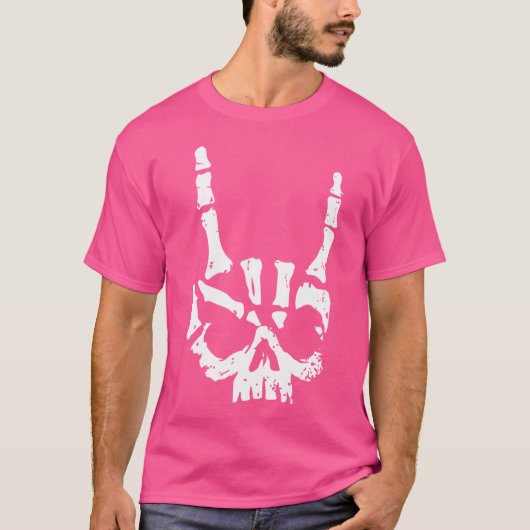 Horn Hand Heavy Metal Hard Rock Music T-Shirt (Vorderseite)