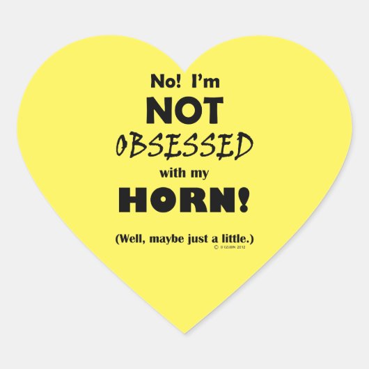 Horn-Herzsticker Herz-Aufkleber (Vorderseite)