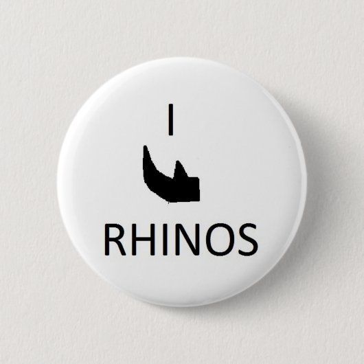 Horn I Rhinosknopf Button (Vorderseite)