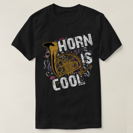 Horn ist die coole französische Hornorchester-Mars T-Shirt (Design vorne)