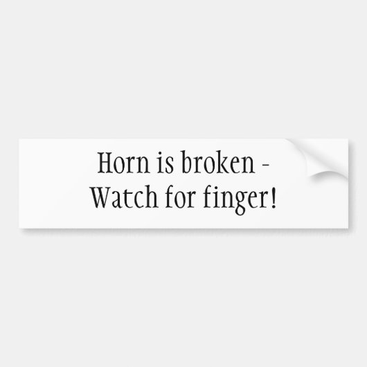 Horn ist - Uhr für Finger defekt! Autoaufkleber (Vorne)