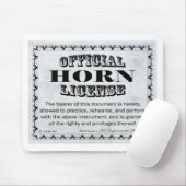 Horn-Lizenz Mousepad (Mit Mouse)