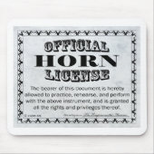 Horn-Lizenz Mousepad (Vorne)