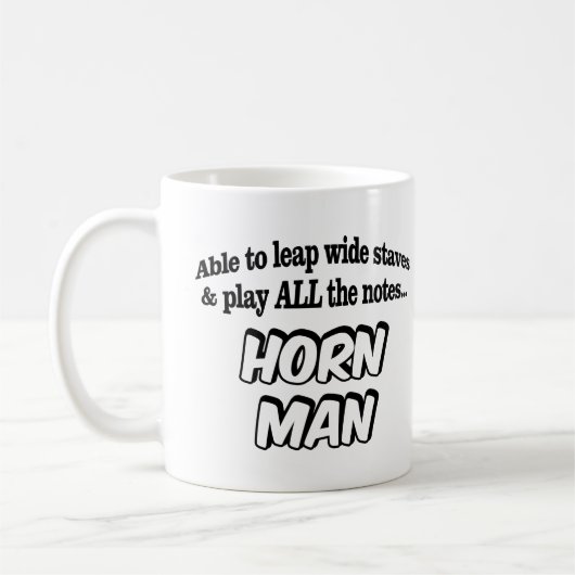 Horn Man - Music Superhero Kaffeetasse (Links)