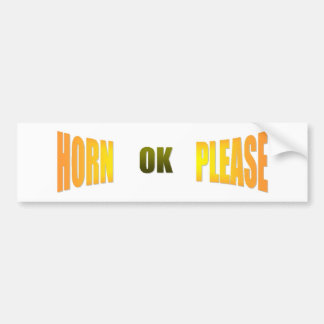 Horn-O.K. bitte Autoaufkleber