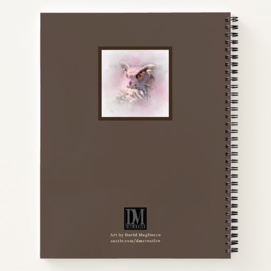 Horn-Owl-Notebook Notizblock (Rückseite)