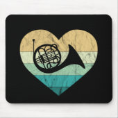 Horn Player Lieben Horn Französisches Horn Mousepad (Vorne)