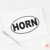 Horn Player Ovaler Aufkleber (Umschlag)